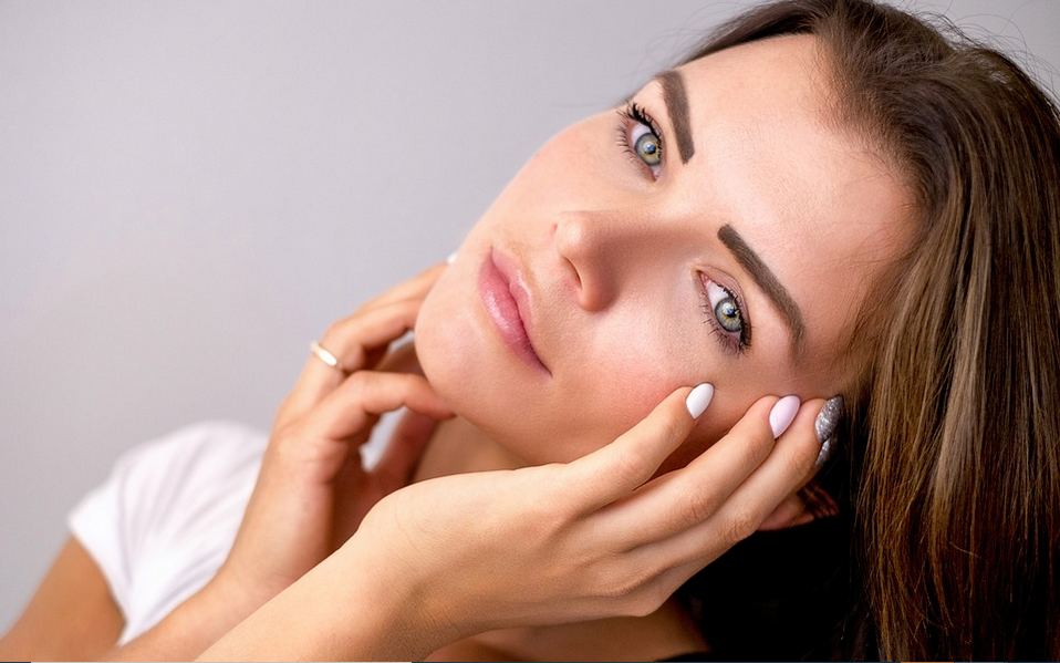 a healthy skin due to collagen