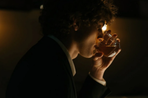 drinking whisky